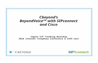 Cbeyond’s BeyondVoice TM  with  SIPconnect and Cisco