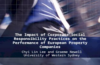 The Impact of Corporate Social Responsibility Practices on the Performance of European Property Companies