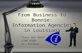From Business to Bonnie: Information Agencies in Louisiana