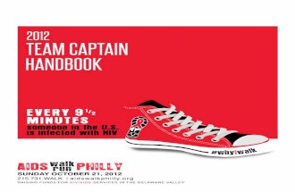 2012 AIDS Walk/Run Philly: Team Captain Handbook