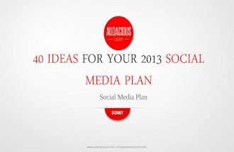 40 ideas for your social media plan
