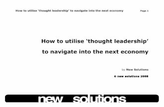 how to use thought leadership to navigate into the next economy
