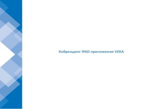 Кобрендинг iPAD приложения VEKA