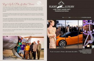 Flight to Luxury 2013 Sponsorship Brochure