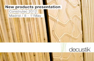 Decustik new products 2012 - UK