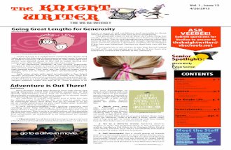 The Knight Writer Volume 1, Issue 12