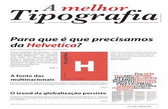 Jornal com artigo sobre a Helvetica