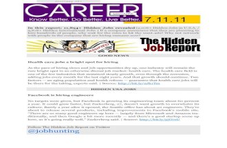 The Hidden Job Report for 7.11.11