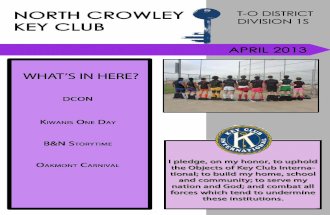 NCHS Key Club - April 2013 Newsletter
