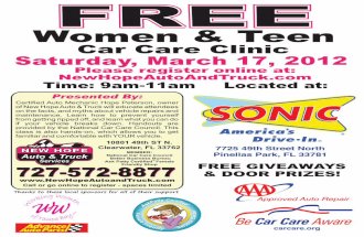 Free Women and Teen Car Care Clinic
