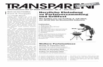 transparent juni 2012, Informationen der SP Stadt Solothurn
