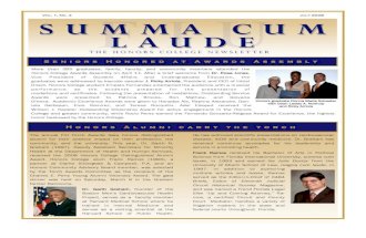 Summa Cum Laude Newsletter - Summer 2008