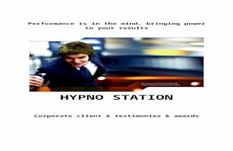 Corporate client & testimonial & profile hypno station 2014