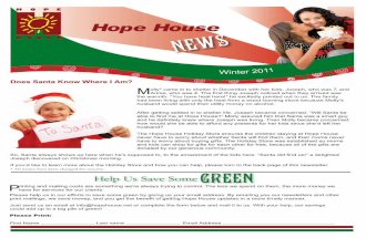 Hope House Winter 2011 Newsletter