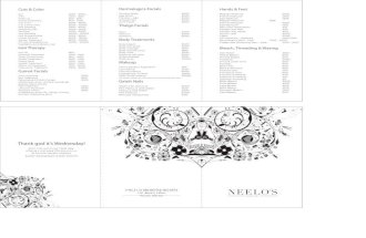 Neelo's Salon & Spa Service Menu