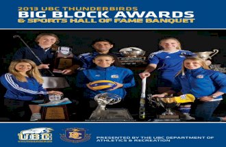 2013 UBC Big Block Awards and Hall of Fame Program