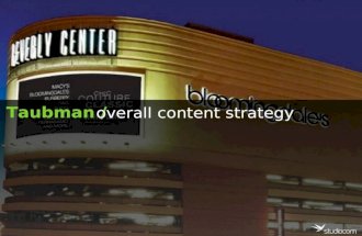 Overall Content Strategy