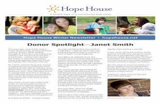 Hope House Winter Newsletter 2013