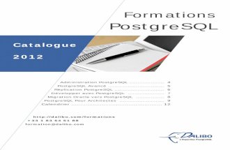 Formations PostgreSQL : Catalogue 2012