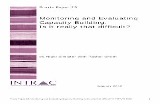 Monitoring and Evaulation Capacity Building
