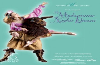 The Sacramento Ballet's A Midsummer Night's Dream Performance Program
