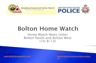 Bolton Home Watch K8 and K9 1-08-12