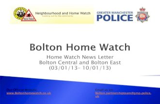 Bolton Home Watch K5 K6 3rd Jan - 10th Jan