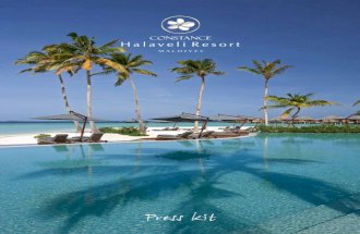 Constance Halaveli Resort, Maldives - Press Kit
