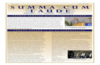 Summa Cum Laude Newsletter - Spring 2009