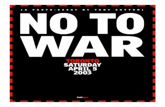 No To War - Tony Sutton
