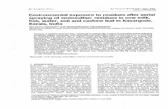 Endosulfan Residue Analysis in Kasargod, Kerala by Dr. Ramesh et all