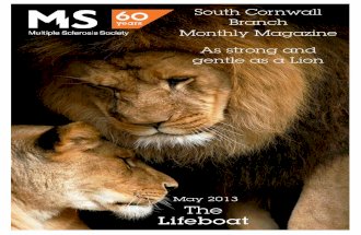 The South Cornwall Branch MS Society May magazine 2013