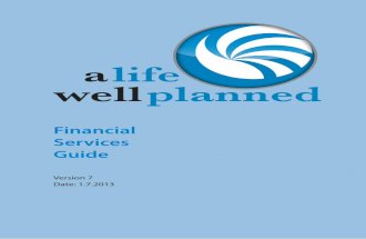 A Life Well Planned - Financial Services Guide