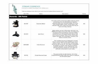 Stream Cosmetics Distributor Quarterly Rewards Prizes