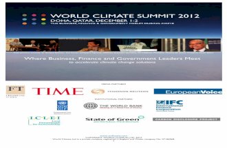 World Climate Summit 2012 - Fact Sheet