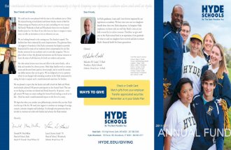 Hyde Annual Fund Appeal 2011