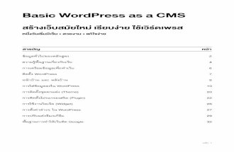 Basic WordPress as a CMS