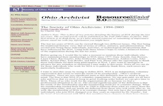 Ohio Archivist, Spring 2003