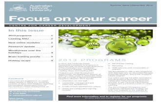 Focus on your career Newsletter - Summer issue