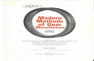 Modern Methods of Gear Manufacture