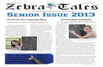 Zebra Tales Senior Issue 2013