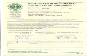 ICEA Certificate