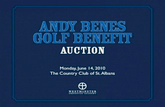 2010 Andy Benes Golf Benefit Auction Preview