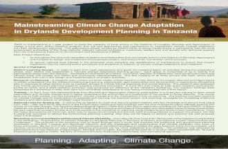 Mainstreaming Climate Change Adaptation in Drylands Development Planning in Tanzania - Q2 Highlights
