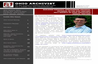 Ohio Archivist, Spring 2014
