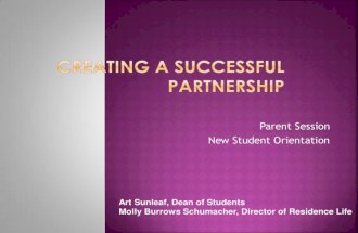 2011 Parent Partnership New Student Orientation Session