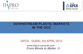 DOWNSTREAM PLASTIC MARKETS IN THE GCC