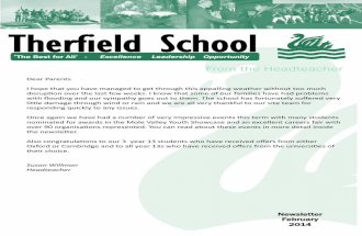 Therfield School Newsletter February 2014