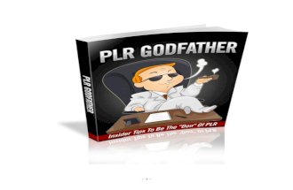 Insider Tips To Be The "Don" Of PLR