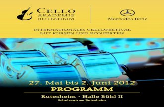 Cello Akademie Rutesheim Festivalheft